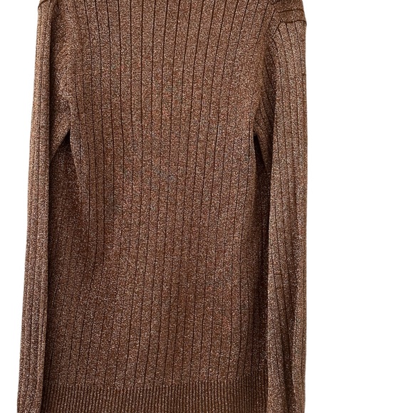 VINTAGE  WENJIILI METALLIC CARDIGAN SWEATER - Picture 2 of 5